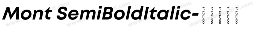 Mont SemiBoldItalic字体转换